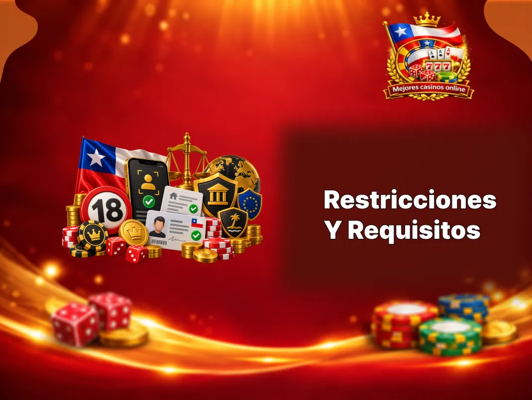 Restricciones y requisitos para jugadores de casino online en Chile, incluida la edad y el registro.